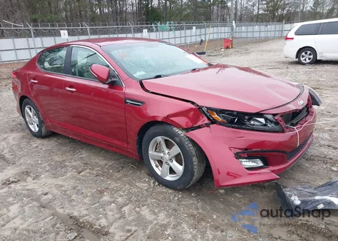 2015 Kia Optima Lx из США, поврежденный, VIN 5XXGM4A75FG502175